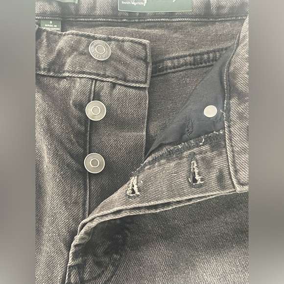 Wild Fable Black Jean Shorts Distressed Frayed Hem - Picture 11 of 11